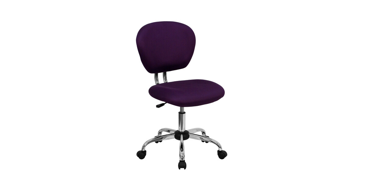 Flash Furniture H-2376-F-PUR-GG Mid-Back Purple Mesh Office Chair