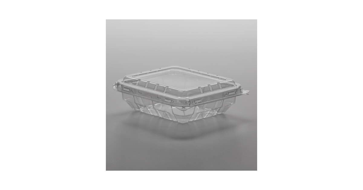 6 oz. Clear Vented Clamshell Produce / Berry Container - 552/Case