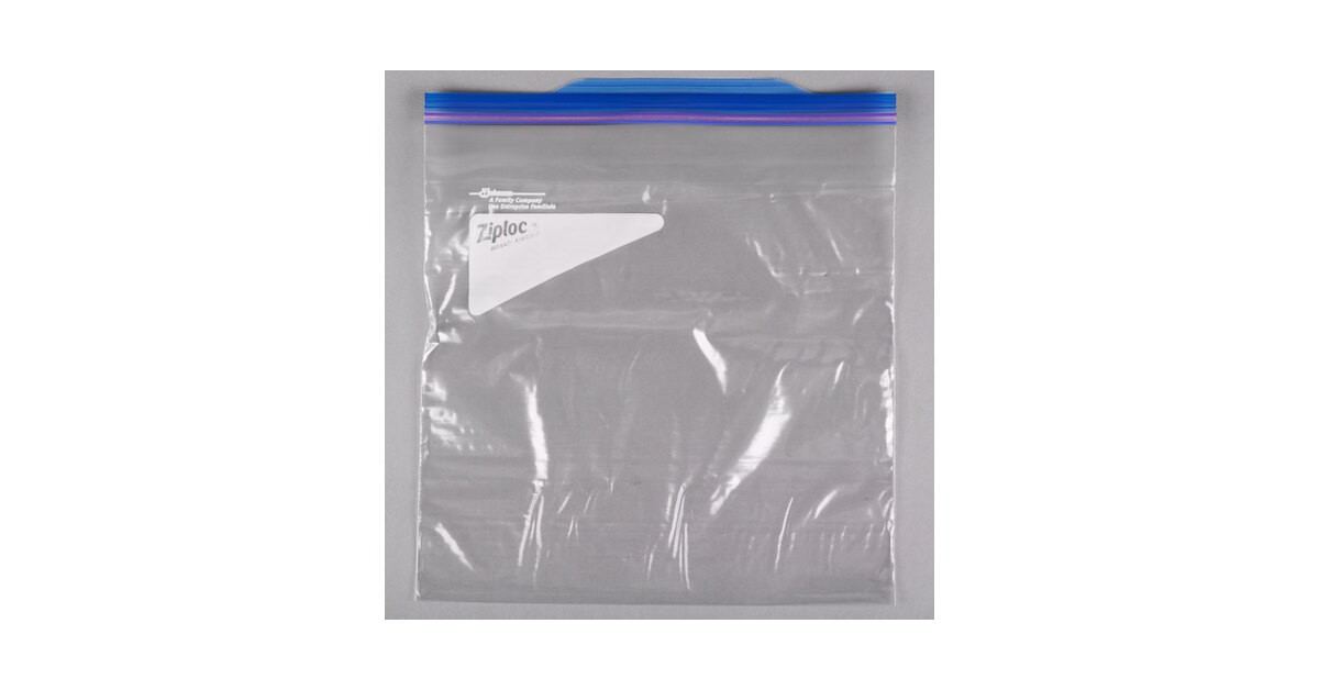 Ziploc® Two-Gallon Freezer Bags w/ Double Zipper & Write-On Label