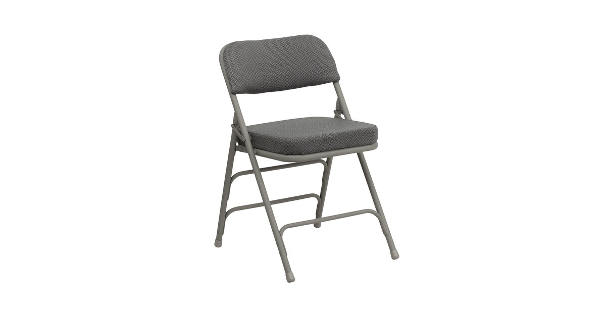 Flash Furniture Gray Metal Folding Chair with 2 1/2