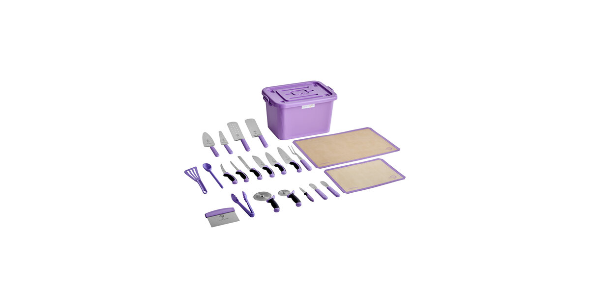 Mercer Culinary M33065 Purple Allergen-Safe Storage Tote