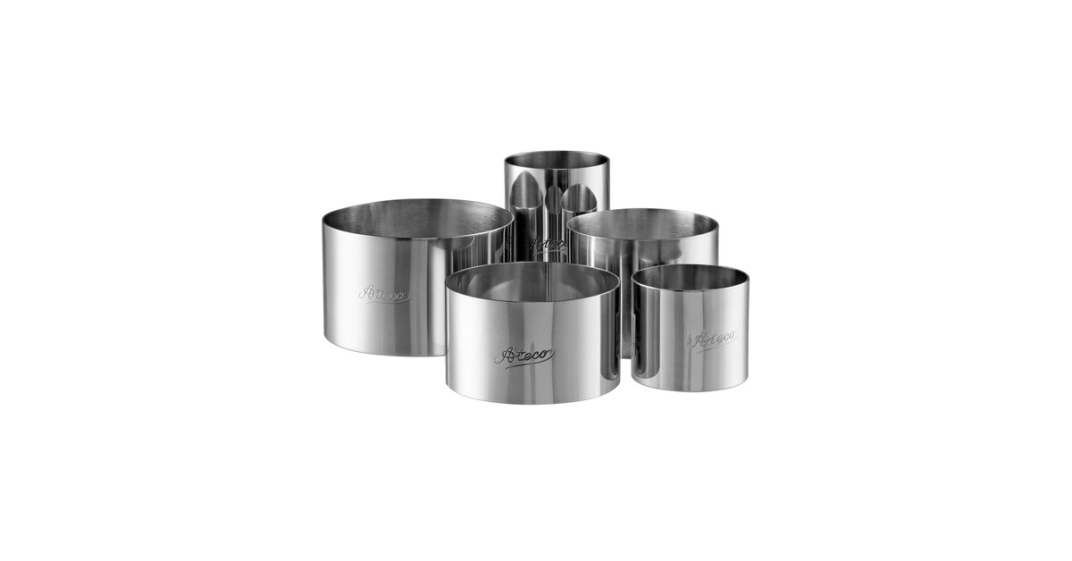 Ateco 1426 Stainless Steel 4-Piece Fruit Shaped Mold / Cookie Cutter Set