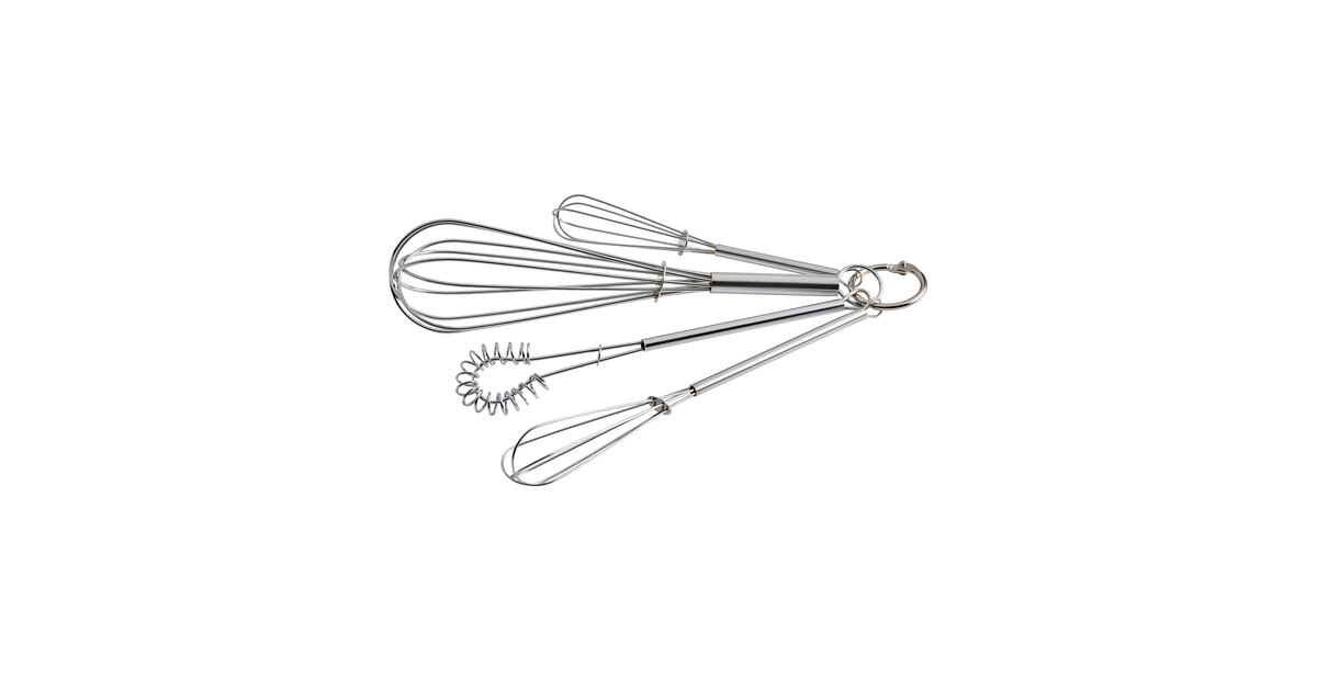 Kitchen Delight BATEMEN 4 Mini Whisk Combo Set - Two 5 Inch + Two 7 Inch