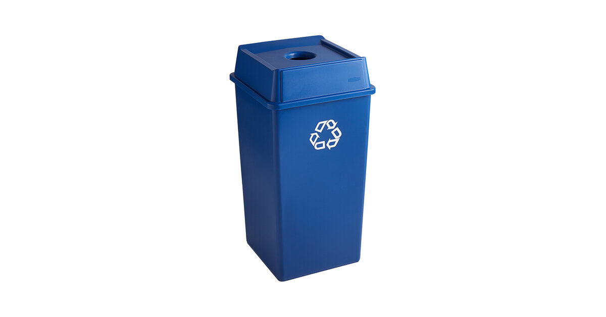 Rubbermaid Untouchable Waste Container and Rubbermaid Untouchable Bottle and Can Recycling Top for 3569 Containers RCP269100BE RCP356988BG Value Kit KITRCP269100BERCP356988BG 