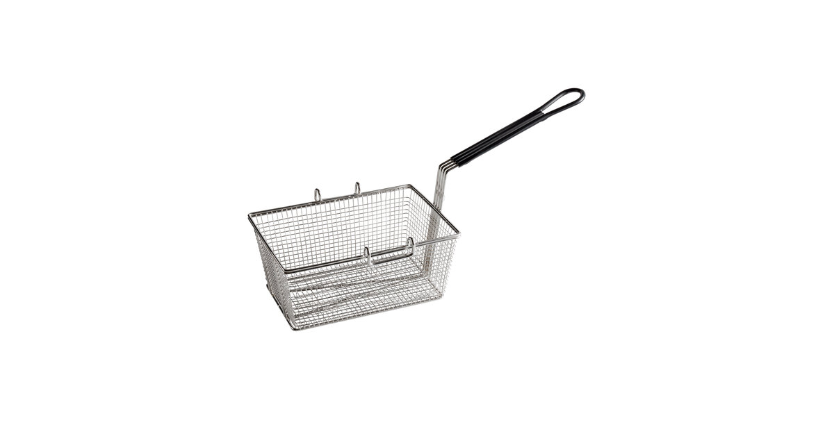 Carlisle 11-1/2 Inch Round Mesh Fryer Basket - Chrome Plated, Dishwasher Safe, Heavy Duty Handle