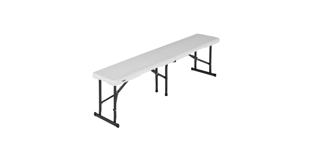 Lifetime 80503 Pearl 5' Bi-Fold Bench with Gray Powder Coated