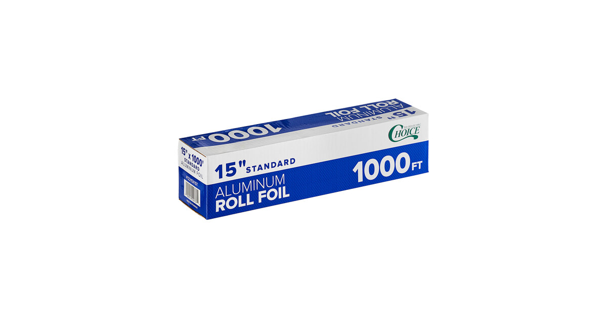 Standard Aluminum Foil Roll, 15 Width x 1000' Length - 1 Roll 