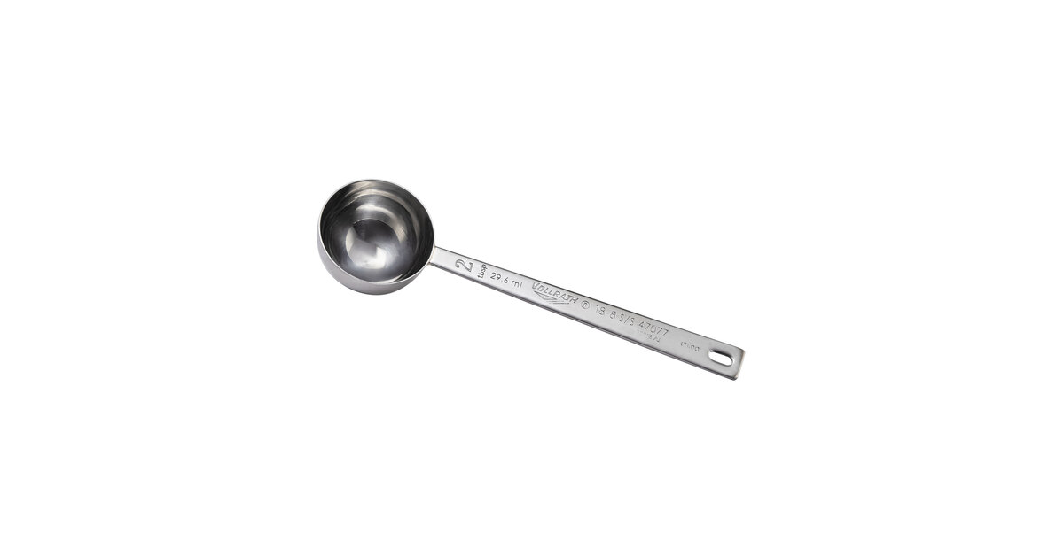 1/8-cup oval heavy-duty stainless steel measuring scoop, Vollrath 47055