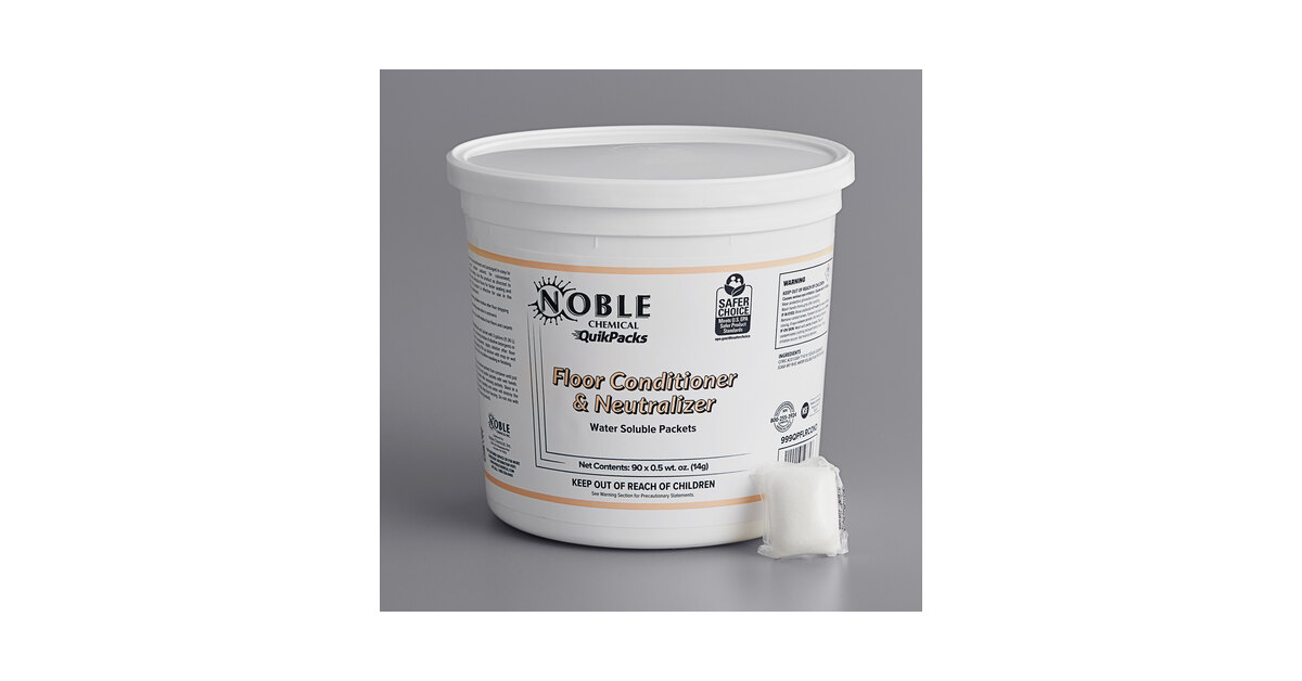 Noble Chemical QuikPacks 0.5 oz. Concentrated Floor Conditioner and  Neutralizer Packs 90 Count Tub
