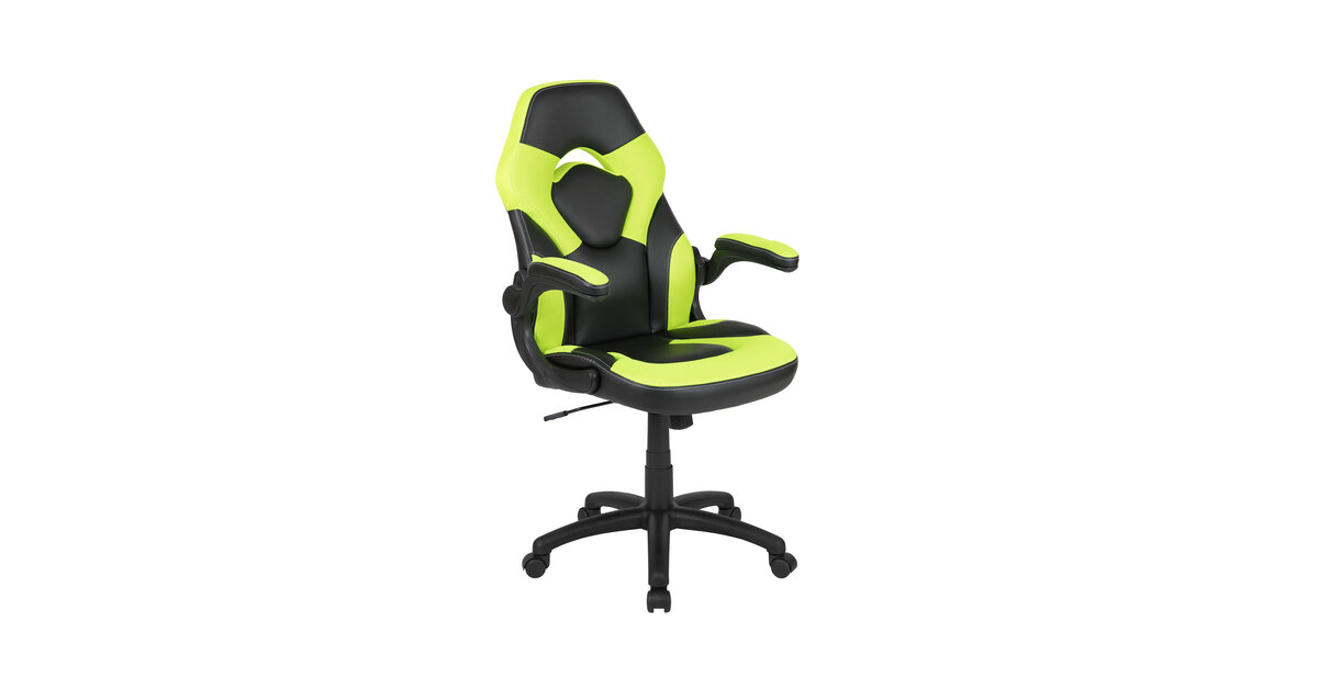 Flash Furniture CH-00095-GN-GG High-Back Neon-Green LeatherSoft