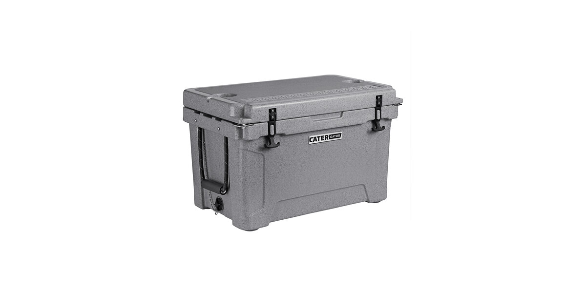 CaterGator CG100WHW White 110 Qt. Mobile Rotomolded Extreme Outdoor Cooler  / Ice Chest