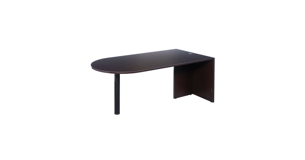 Boss N147-MOC Mocha Laminate Bullet Desk - 71