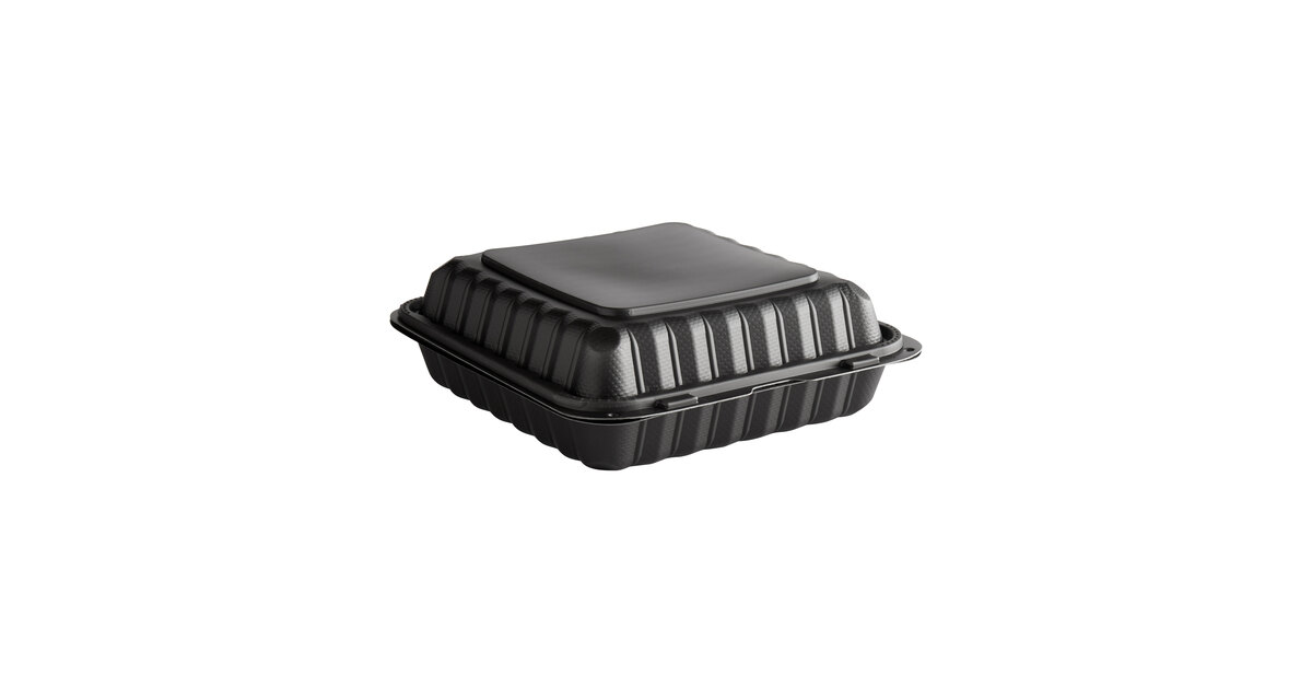 Microwaveable Black Plastic Take-Out Containers 9