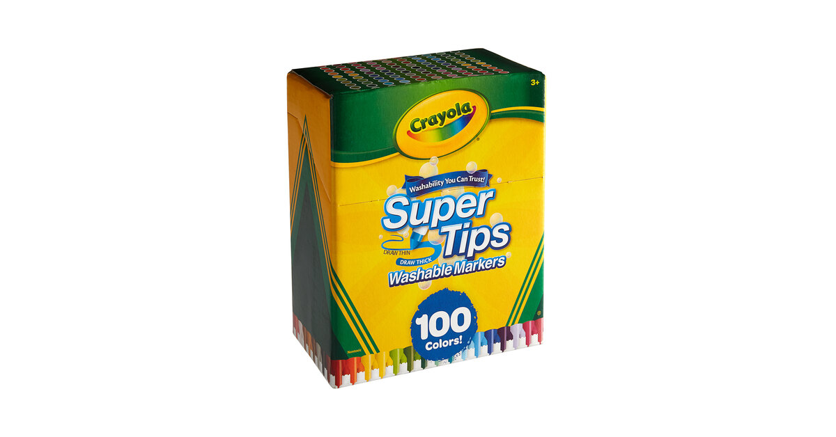 Crayola Super Tips Washable Markers - 100 Count for sale online