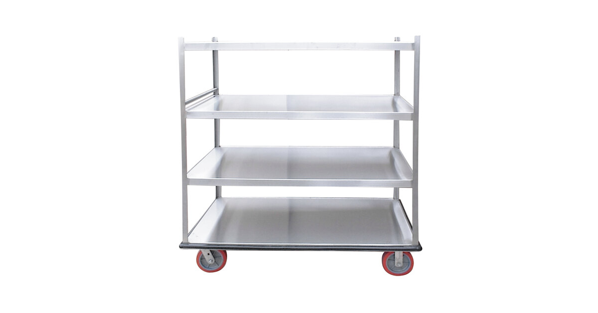 Winholt BNQT-4 Queen Mary Aluminum Banquet Service Cart with 4 Shelves