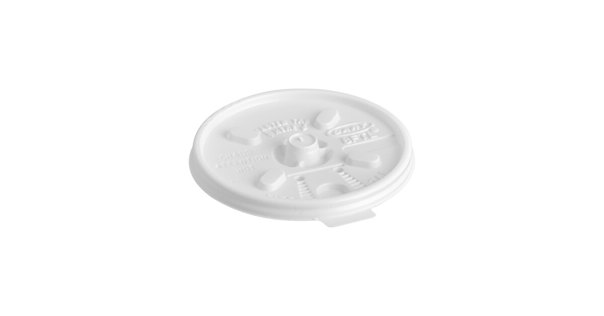 Dart 8FTL White Lift'n'Lock Lid - 100/Pack