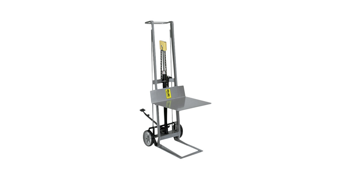 54-Inch Height 22-Inch Lengthx22-Inch Width Wesco 260002 Steel Frame 2 Wheeled Hydraulic Pedalift 750-Pound Capacity 