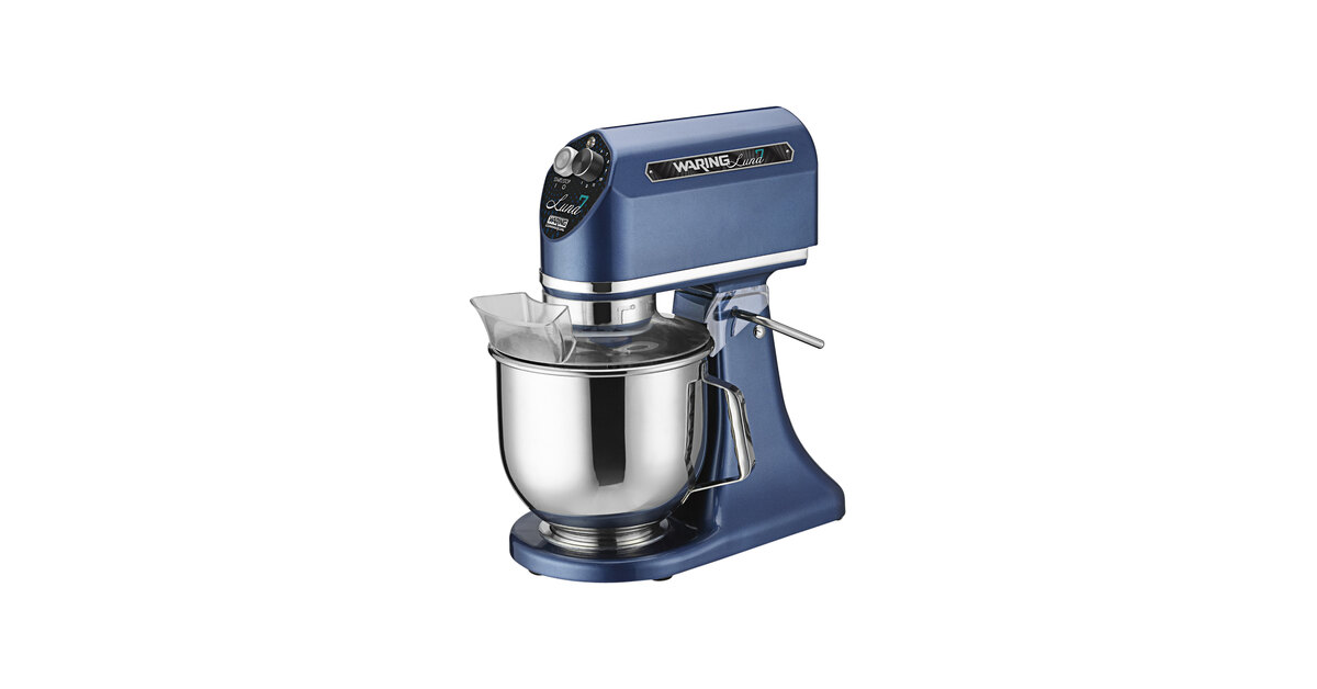 Waring Commercial Luna 7 Qt. 11-Speed Blue Stand Mixer with Dough Hook, Mixing  Paddle and Whisk WSM7L - The Home Depot