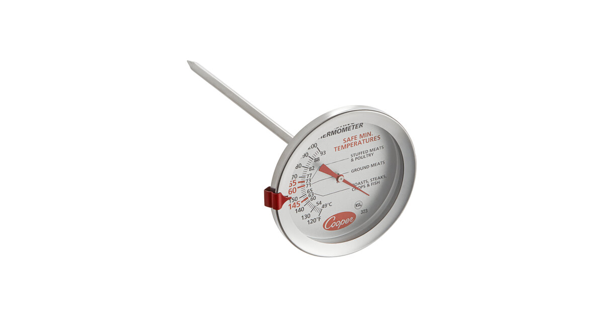 Cooper-Atkins 323-0-1 Bi-Metal Meat Thermometer, 130 to 190 Degrees F