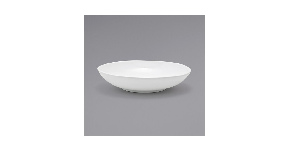 Front of the House DBO083WHP22 Ellipse 28 oz. White Oval Low