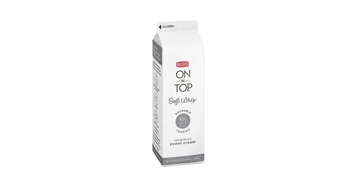 Rich's On Top Soft Whip Sweet Cream Topping