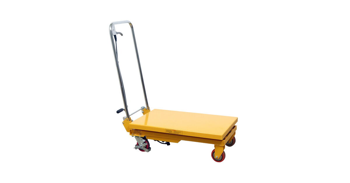 Wesco 260207 Folding Handle Scissor Lift Table (660 lb. Capacity)