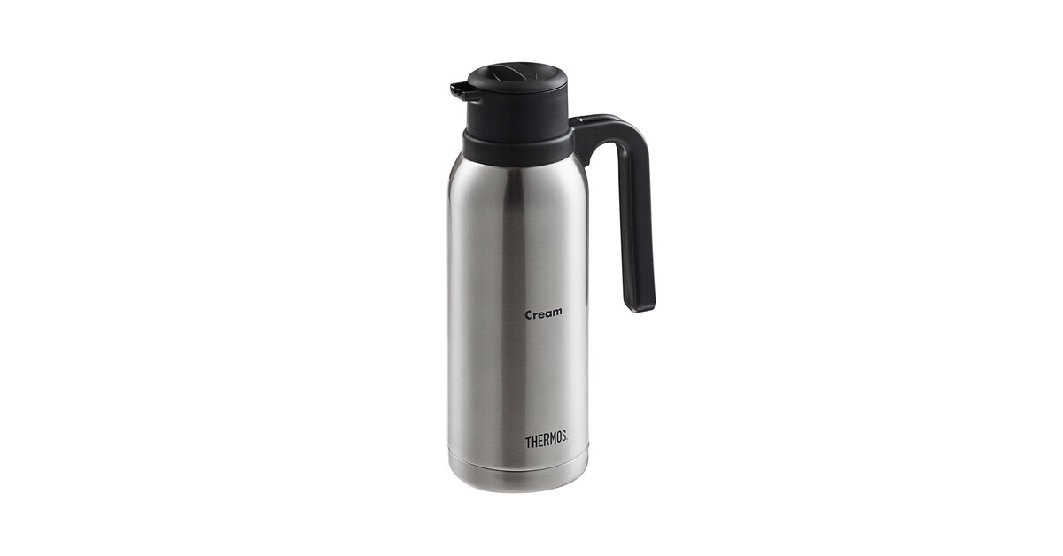 Thermos FN364 Twist & Pour'Cream' Vacuum Carafe, Insulated, Stainless  Steel, 32 oz. / 0.9 Liter