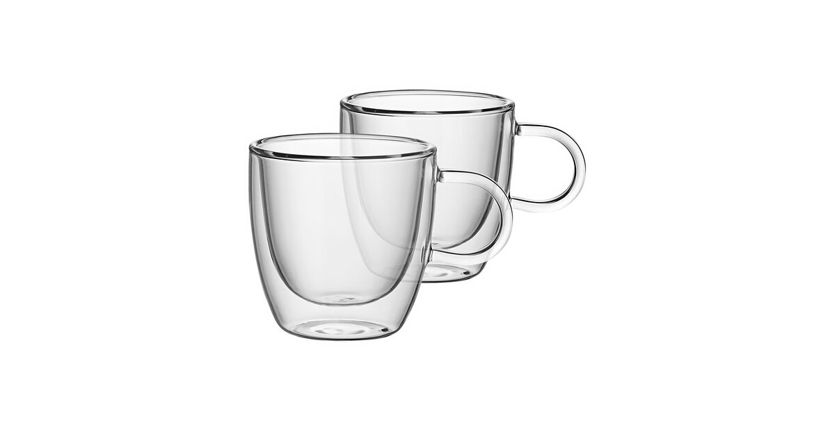 Villeroy & Boch Artesano Set Da 2 Bicchieri In Vetro Borosilicato 420 Ml - Doppia Parete Per Bere Caldo E Freddo - Trasparente E Resistente Al Calore