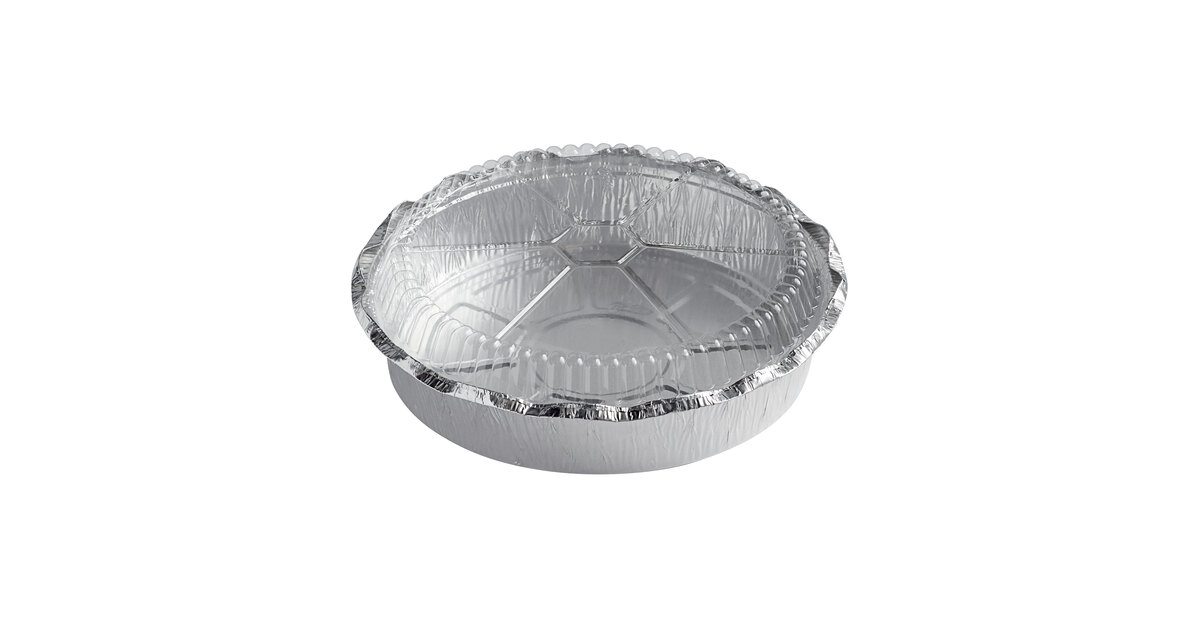 45-Pack 9" Round Foil Pans With Dome Lids - Disposable Aluminum Baking Pans Heavy Duty