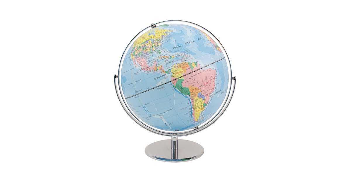 Advantus 12 Inch Desktop World Globe with Blue Oceans 30502