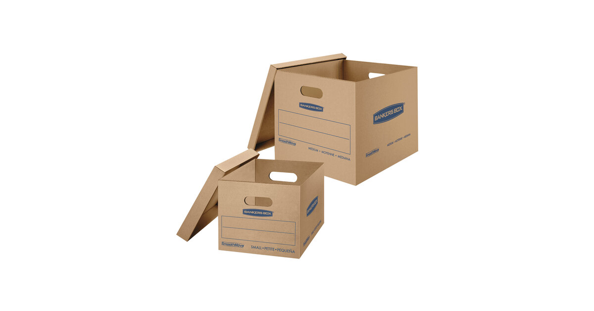 Bankers Box SmoothMove Maximum Strength Moving Boxes Small 8