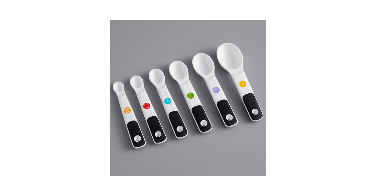 7-Piece Measuring Spoons (Black), OXO