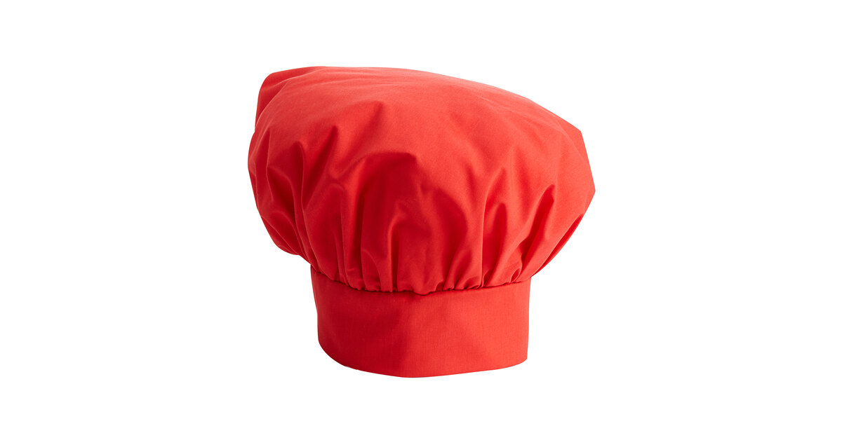 Chef Cap Red Color Red Chef Hat