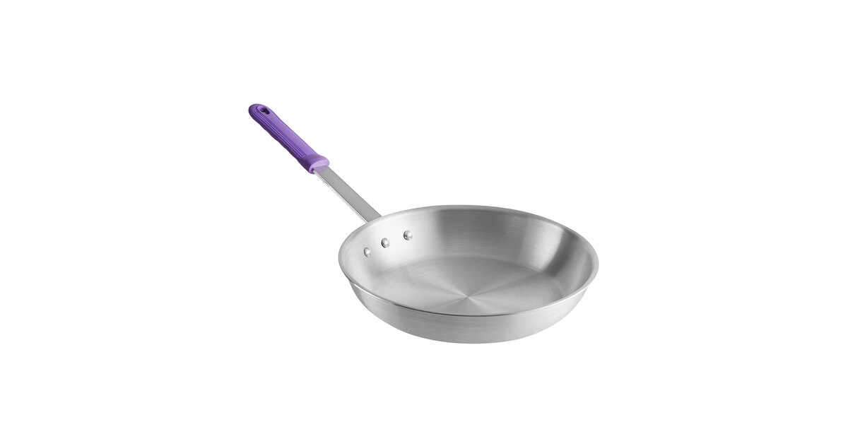 Choice 12 Aluminum Non-Stick Fry Pan with Purple Allergen-Free Silicone  Handle
