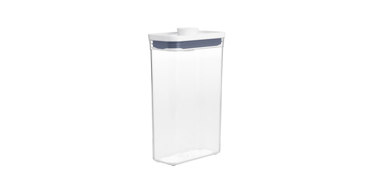 OXO Pop 1.2qt Plastic Slim Rectangle Airtight Food Storage Container White