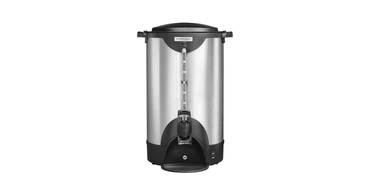 Hamilton Beach HCU100S 100 Cup (500 oz.) Double Wall Stainless Steel Coffee  Urn - 1440W