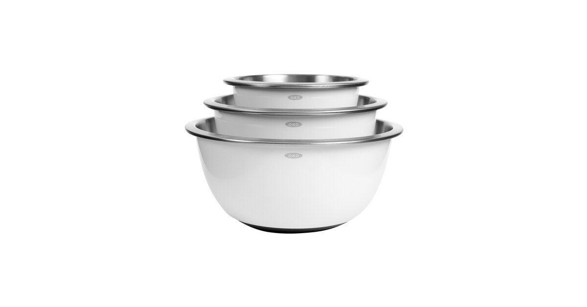 Vesper's Kitchen Stackable Mixing Bowl Set, Nesting Bowls w/Measuring Cups, Compact, Durable, & Lightweight, Ideal for RVs & Camping Supplies, Grip  Handles …