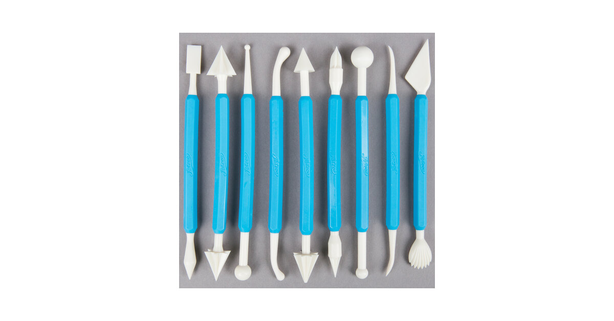 Ateco Sculpting Tool Set for Sugar Paste Decorations, 9 Piece  Set with 18 Shapes, Food Grade Plastic with Non-slip Handles, Blue: Food  Sculpting Tools: Home & Kitchen