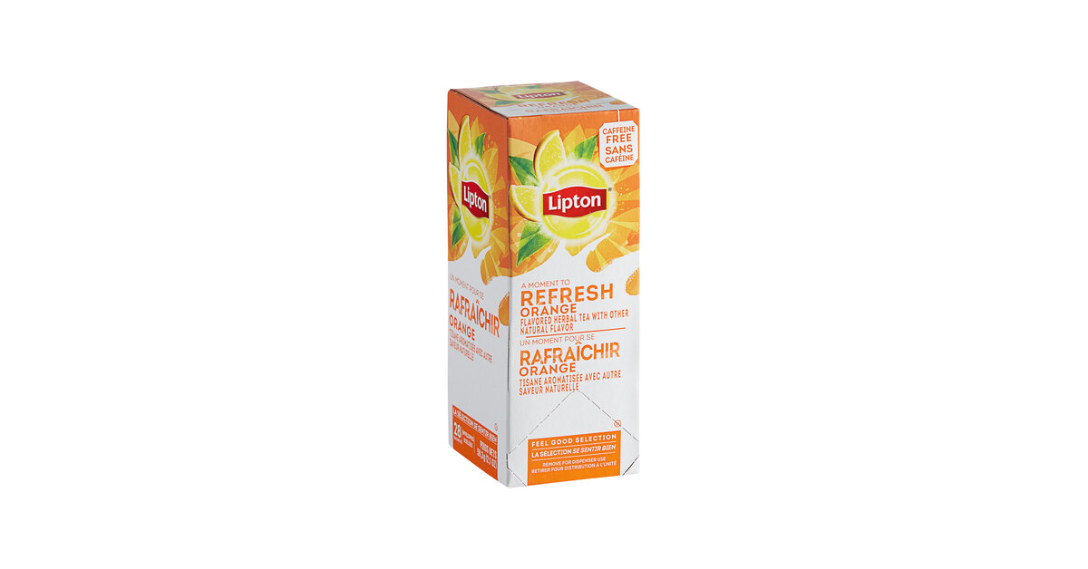 Lipton Orange Herbal Tea Bags - 28/Box