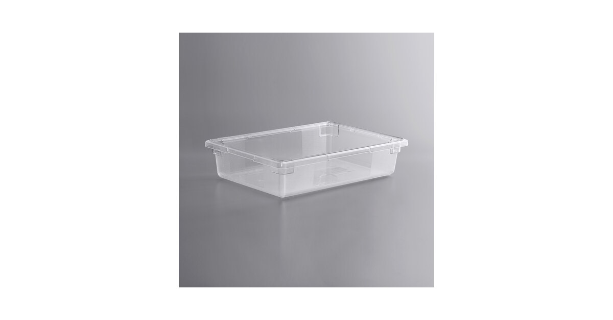 HUBERT® 8 1/2 gal Clear Plastic Full Size Food Storage Box - 26L x 18W x  6D