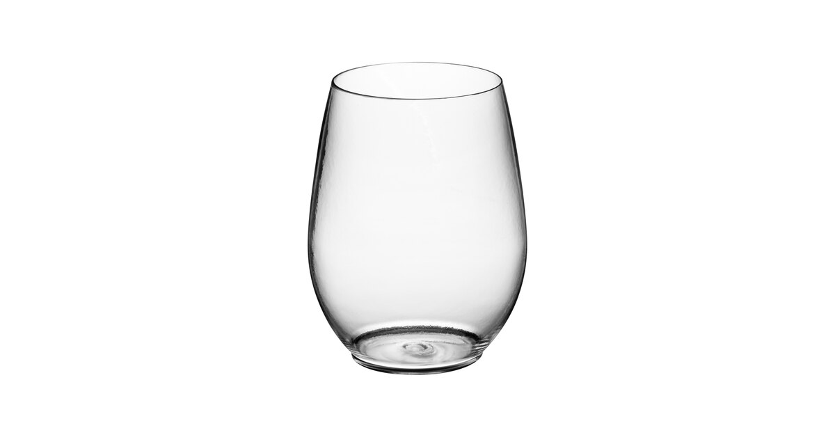 Reusable PS Wine Glass Clear Foot 2-P 300ml (40 Units)