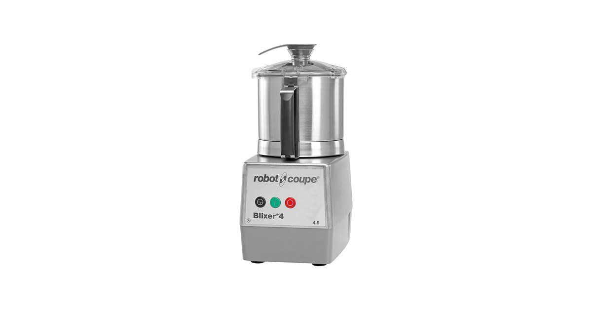 Robot Coupe Blixer4 High-Speed 4.5 qt. Stainless Steel Batch Bowl Grinder - 1 1/2 HP