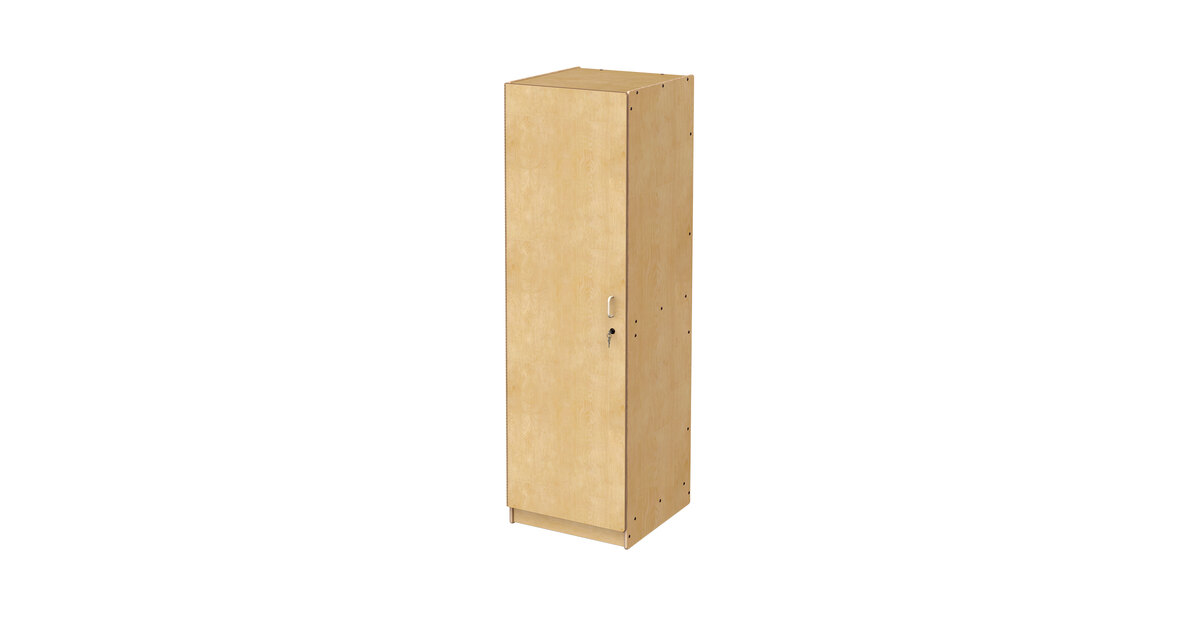 Childcraft Mobile Supply Cabinet, Birch, 36x24x46 Inches