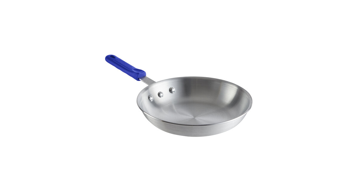 HUBERT® Aluminum Nonstick Fry Pan with Blue Silicone Sleeve - 10 1