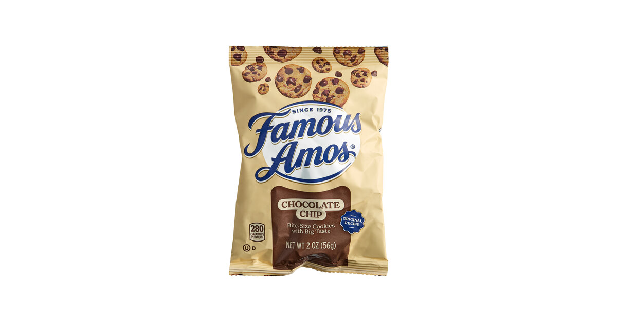 Famous Amos® Chocolate Chip Cookie Snack Packs - 60/Case