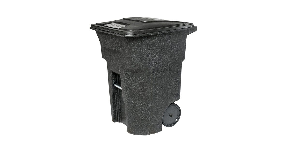 Toter 2-Wheel Trash Can with Lid — Blackstone, 96-Gallon, Model