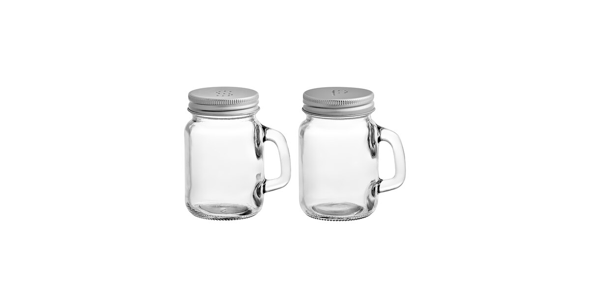 American Metalcraft MSP4 4 oz. Mason Jar Salt and Pepper Shaker