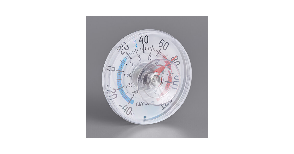 Stick On Window Thermometer Temperature Indoor/Outdoor Waterproof Dial  Round 4.3 Inch Diameter 