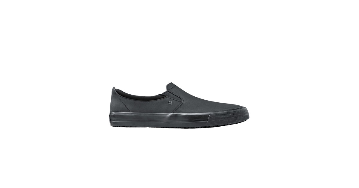 Shoes For Crews Ollie II Black Leather Slip On SR Work Shoes 34257 M-7.5 W-9 NEW Shoes for Crews Ollie Il Unisex Slip Resistant Slip On Work  main image 3