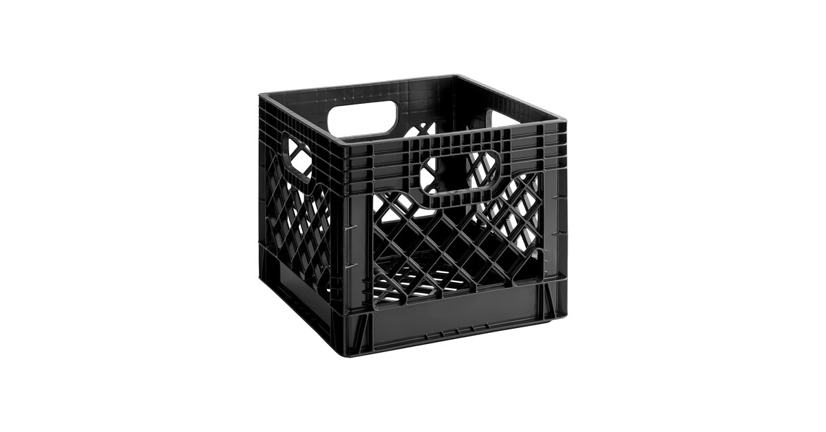 Saedy 20 Liter Collapsible Storage Crates - 3 Pack Black Square Plastic - View #12
